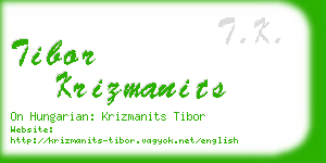 tibor krizmanits business card
